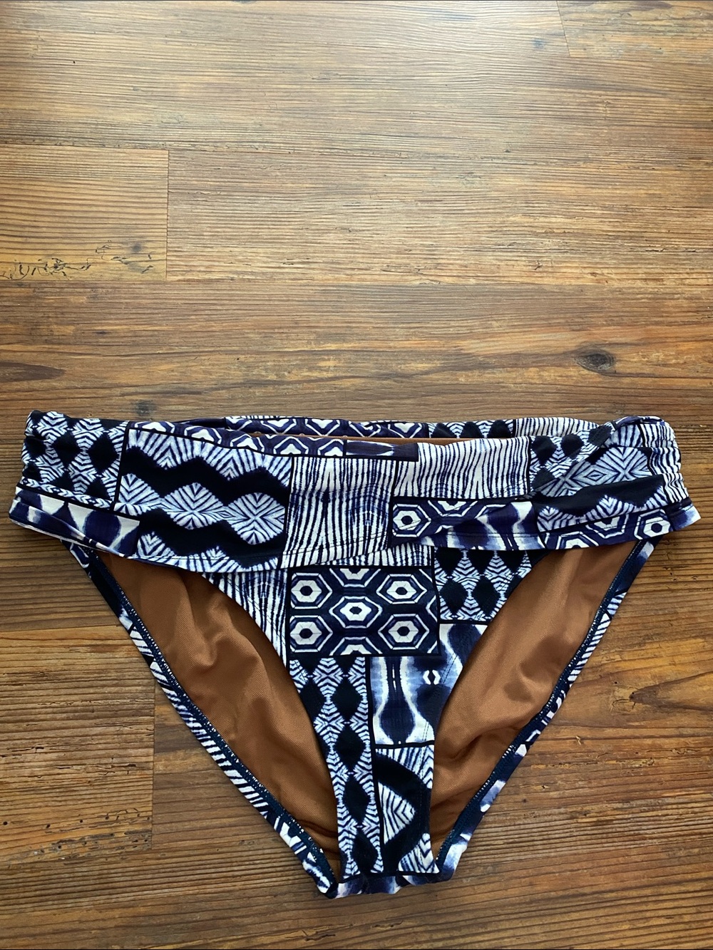 Bleu Rod Beattie Brown and Navy Tribal Swim Bottom